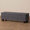 Baxton Studio Hannah Grey Upholstered Button-Tufting Storage Ottoman Bench 128-7051 - alternate 3